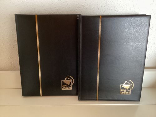 Briefmarkenalbum Einsteckalben  2 Stück DIN  A4 a 32 Seiten schwarz  gebraucht