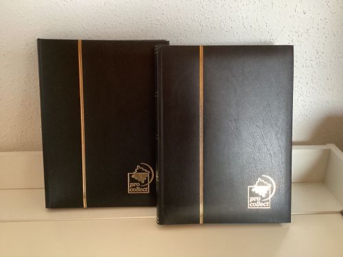 Briefmarkenalbum Einsteckalben  2 Stück DIN  A4 a 32 Seiten schwarz  gebraucht