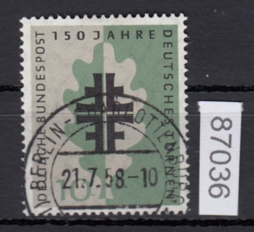 Bund 1958, Mich.-Nr.: 292 LUXUS gestempelt+gummi Ersttag  Berlin Charlottenburg