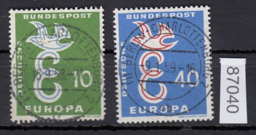 Bund 1958, Mich.-Nr.: 295+296 LUXUS gestempelt   Berlin - Charlottenburg