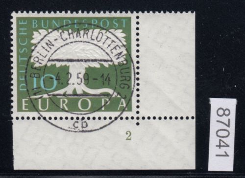 Bund 1958, Mich.-Nr.: 294 FN 2 LUXUS gestempelt+gummi  Berlin- Charlottenburg