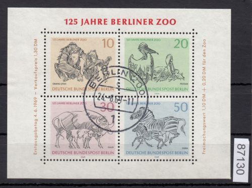 Berlin 1969, Mich.-Nr.: 338-341 Block 2   LUXUS Vollstempel Berlin  Stempel