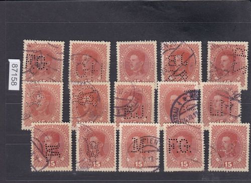 Österreich, Firmenlochungen, Perfins
