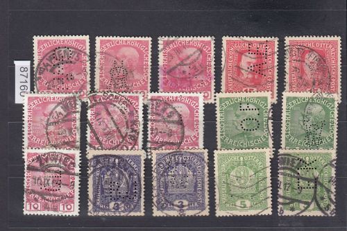 Österreich, Firmenlochungen, Perfins