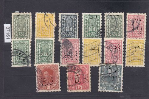 Österreich, Firmenlochungen, Perfins