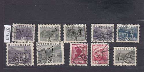 Österreich, Firmenlochungen, Perfins