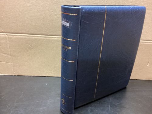 Leuchtturm Klemmbinder Aufschrift   wattiert gebraucht Leer blau