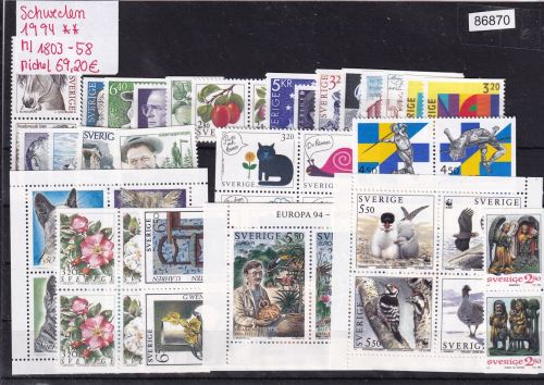 Schweden 1994, Mich.-Nr.: 1803-58 **