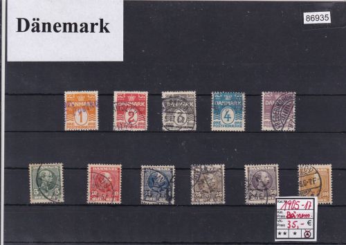 Dänemark 1905-1917, Mich.-Nr.:  gestempelt