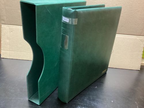 Lindner Ringbinder+Kasette (18 Ringe) 1 mal gebraucht Leer grün