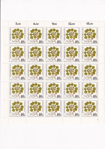 Bund 1981, Mich.-Nr.: 1108 ** FN 1  Bogen Komplett   Formnummer