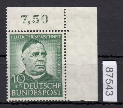 Bund 1953, Mich.-Nr.: 174 Y **  Eckrand   geprüft