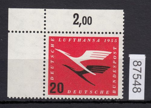 Bund 1955, Mich.-Nr.: 208 Vb ** Eckrand