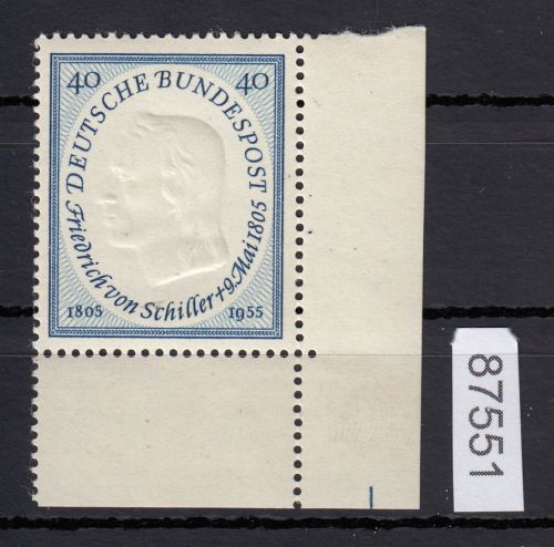 Bund 1955, Mich.-Nr.: 210 ** Eckrand