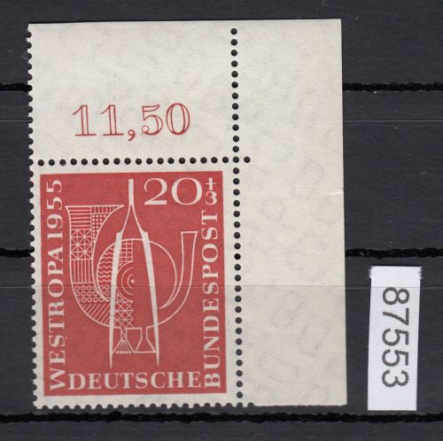 Bund 1955, Mich.-Nr.: 218 ** Eckrand