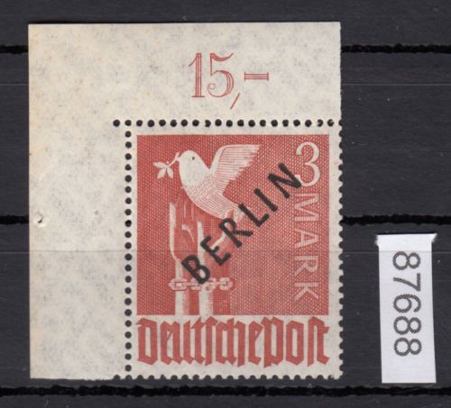Berlin 1948, Mich.-Nr.: 19 ** Eckrand  geprüft