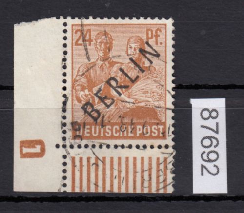 Berlin 1948, Mich.-Nr.:  9 gestempelt DZ 1     Druckerzeichen