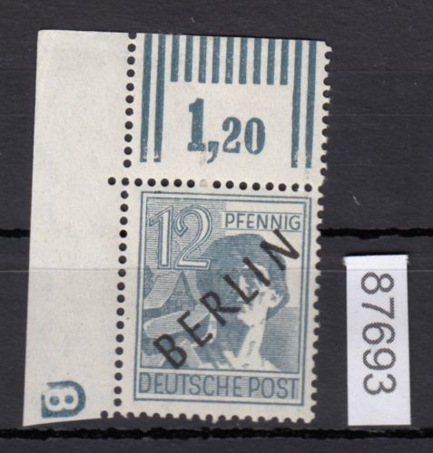 Berlin 1948, Mich.-Nr.:  5 **/*  DZ 8  geprüft     Druckerzeichen