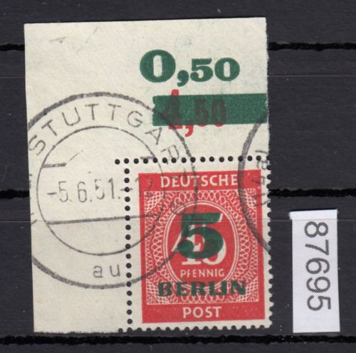 Berlin 1949, Mich.-Nr.:  64 gestempelt Eckrand