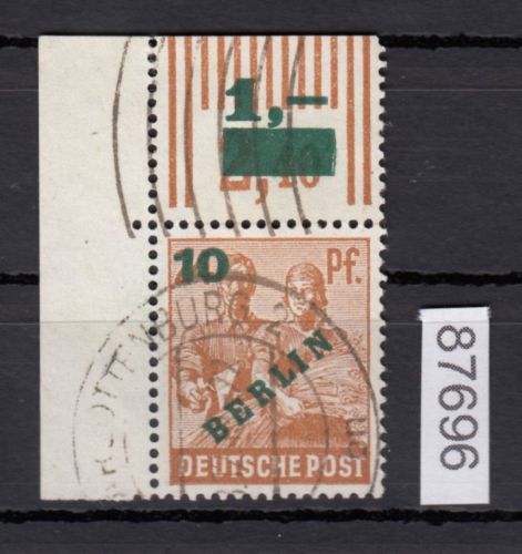 Berlin 1949, Mich.-Nr.:  65 gestempelt  geprüft  Eckrand