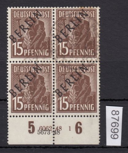 Berlin 1948, Mich.-Nr.:  6 gestempelt HAN  geprüft    Selten