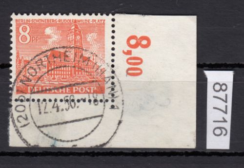 Berlin 1949, Mich.-Nr.: 46 gestempelt Eckrand