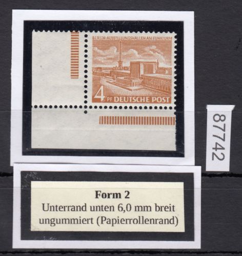 Berlin 1953, Mich.-Nr.: 112 ** Eckrand
