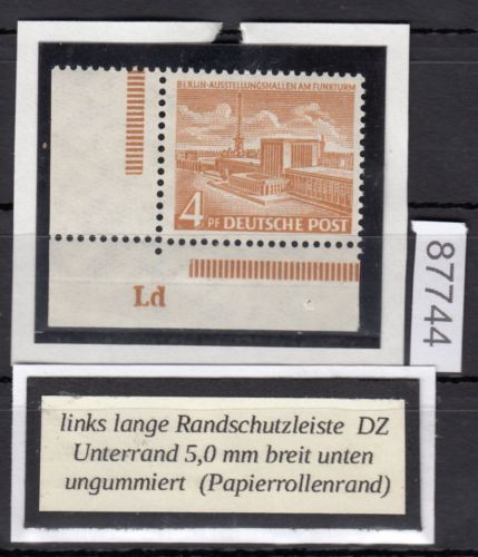 Berlin 1953, Mich.-Nr.: 112 ** Eckrand  DZ     Druckerzeichen Ld