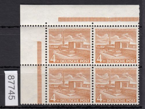 Berlin 1953, Mich.-Nr.: 112 ** Eckrand 4-er