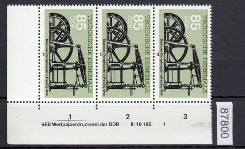 DDR 1985, Mich.-Nr.: 2958  ** DV  FNr. 1   Eckrand  Druckvermerk
