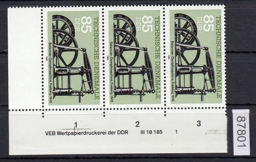 DDR 1985, Mich.-Nr.: 2958  ** DV  FNr. 1   Eckrand  Druckvermerk
