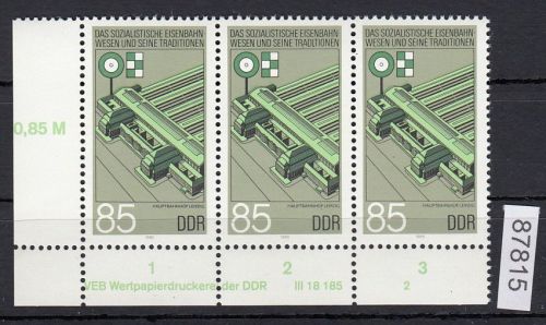 DDR 1985, Mich.-Nr.: 2971  ** DV  FNr. 2   Eckrand  Druckvermerk