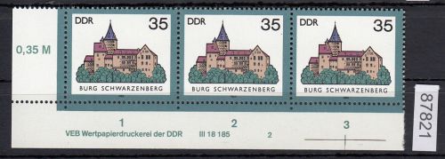 DDR 1985, Mich.-Nr.: 2978  ** DV  FNr. 2   Eckrand  Druckvermerk