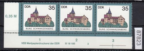 DDR 1985, Mich.-Nr.: 2978  ** DV  FNr. 2   Eckrand  Druckvermerk