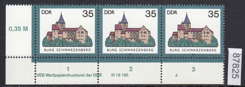 DDR 1985, Mich.-Nr.: 2978  ** DV  FNr. 4   Eckrand  Druckvermerk