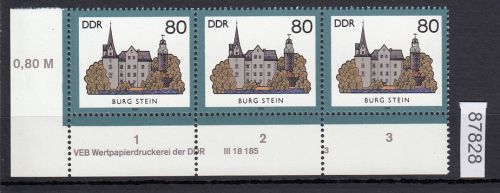 DDR 1985, Mich.-Nr.: 2979  ** DV  FNr. 3   Eckrand  Druckvermerk