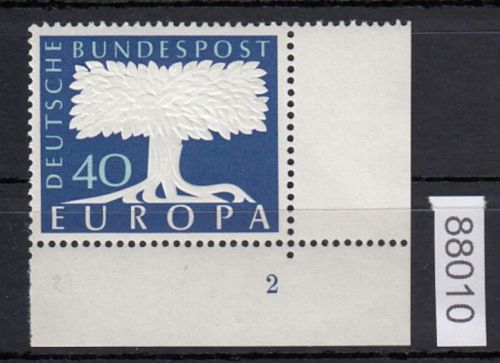 Bund 1957, Mich.-Nr.: 269 ** FN 2 Eckrand    Formnummer
