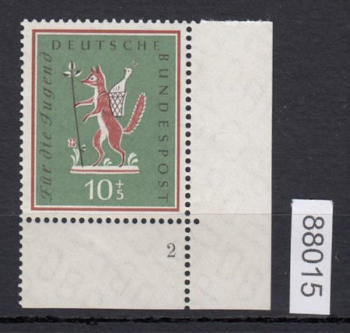 Bund 1958, Mich.-Nr.: 286 ** FN 2 Eckrand    Formnummer
