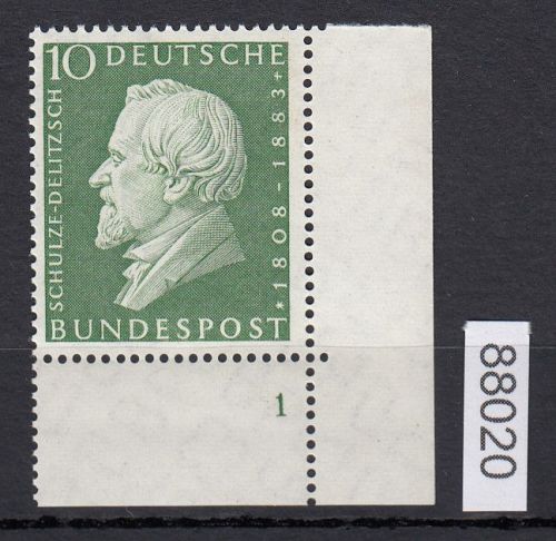 Bund 1958, Mich.-Nr.: 293 ** Eckrand  FN  1