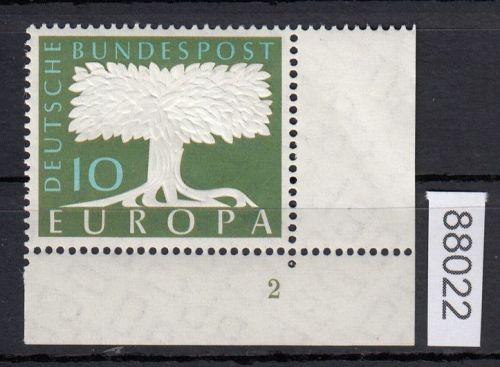 Bund 1958, Mich.-Nr.: 294 ** Eckrand  FN  2    Formnummer