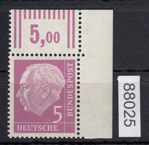 Bund 1954, Mich.-Nr.:  179 y **  Eckrand