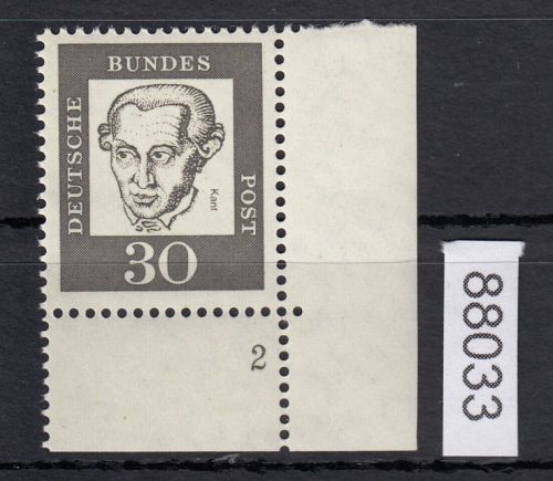 Bund 1961, Mich.-Nr.: 354 y ** FN 2 Eckrand