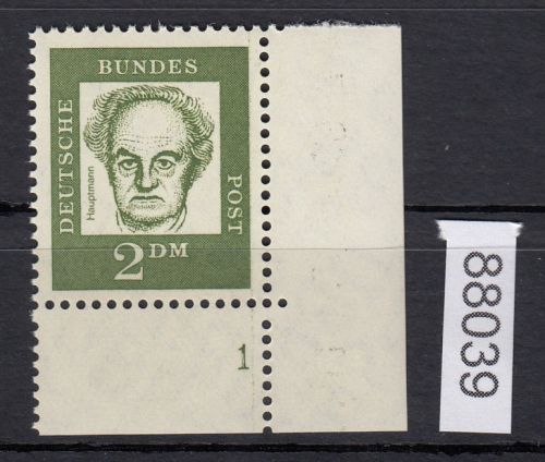 Bund 1961, Mich.-Nr.: 362 y ** FN 1 Eckrand