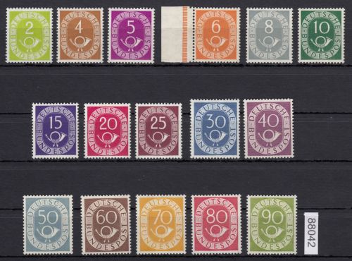 Bund 1951, Mich.-Nr.: 123-138 **  jede Marke geprüft  Andreas Schlegel