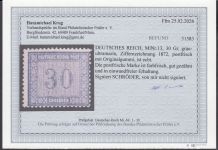 DR 1872, Mich.-Nr.: 13 ** geprüft  Befund