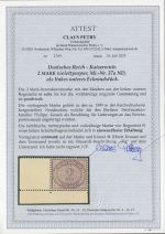 DR 1875, Mich.-Nr.: 37 a ND ** geprüft   Attest