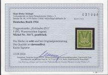 DR 1924, Mich.-Nr.: 344 Y **  geprüft  Befund