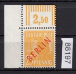 Berlin 1949, Mich.-Nr.: 27 ** Eckrand   geprüft