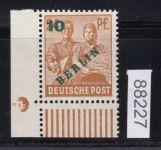 Berlin 1949, Mich.-Nr.: 65 ** DZ 5 Eckrand