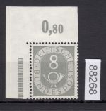 Bund 1951, Mich.-Nr.: 127 ** Eckrand   Oberrand *